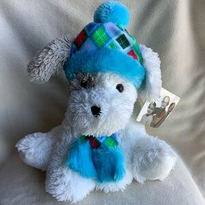HUGFUN Plush Dog Blue Hat Scarf St. Jude’s Charity Stuffed Animal Dog W Tags